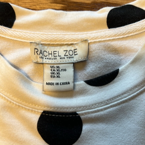 Rachel Zoe polka dot knit top. XL. - Picture 4 of 5